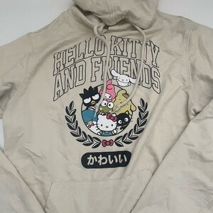 Small Sanrio Cream Hoodie with Hello Kitty and Friends